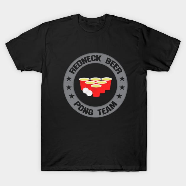 Redneck Beer Pong Team Logo T-Shirt by Roly Poly Roundabout